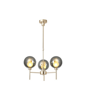 Baldwin 54cm Telescopic/Semi Flush 3 x G9 French Gold/Chrome/Frosted Type G Shade-1