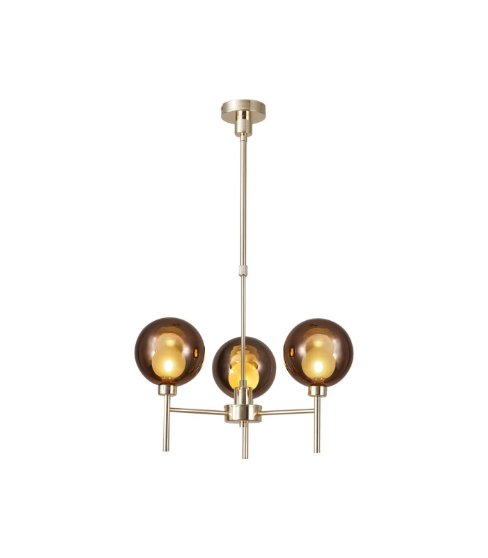 Baldwin 54cm Telescopic/Semi Flush 3 x G9 French Gold/Copper/Frosted Type G Shade-1