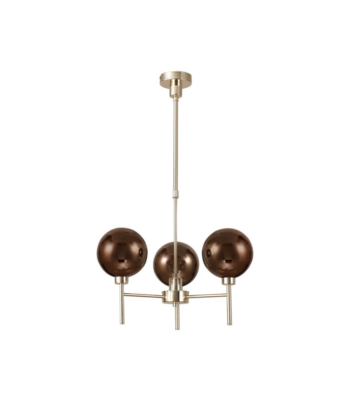 Baldwin 54cm Telescopic/Semi Flush 3 x G9 French Gold/Copper/Frosted Type G Shade-4