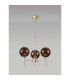 Baldwin 54cm Telescopic/Semi Flush 3 x G9 French Gold/Copper/Frosted Type G Shade-11