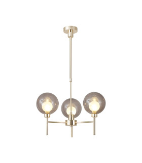Baldwin 54cm Telescopic/Semi Flush 3 x G9 French Gold/Smoked/Frosted Type G Shade-1