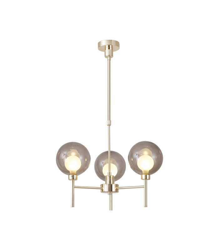 Baldwin 54cm Telescopic/Semi Flush 3 x G9 French Gold/Smoked/Frosted Type G Shade-1