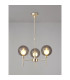 Baldwin 54cm Telescopic/Semi Flush 3 x G9 French Gold/Smoked/Frosted Type G Shade-3