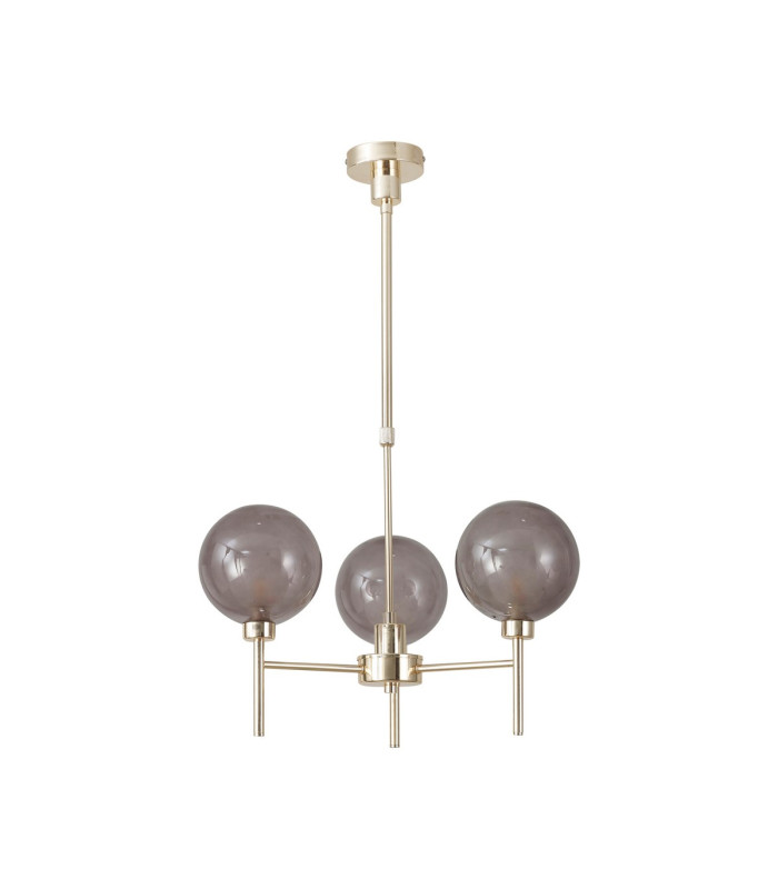 Baldwin 54cm Telescopic/Semi Flush 3 x G9 French Gold/Smoked/Frosted Type G Shade-4