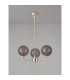Baldwin 54cm Telescopic/Semi Flush 3 x G9 French Gold/Smoked/Frosted Type G Shade-11