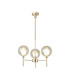 Baldwin 54cm Telescopic/Semi Flush 3 x G9 French Gold/Cognac/Frosted Type G Shade-1