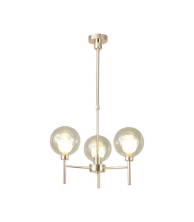 Baldwin 54cm Telescopic/Semi Flush 3 x G9 French Gold/Cognac/Frosted Type G Shade-1