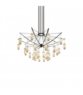 LED 30 Light Pendant Light Multi Arm Chandelier Flexible 0-10V Dimming 3000K - 1