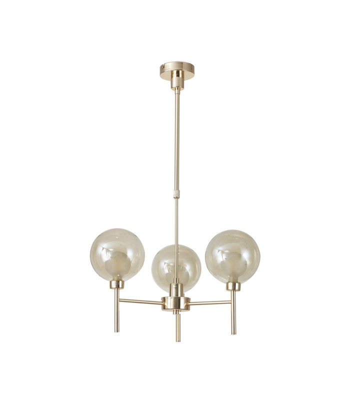 Baldwin 54cm Telescopic/Semi Flush 3 x G9 French Gold/Cognac/Frosted Type G Shade-4