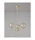 Baldwin 54cm Telescopic/Semi Flush 3 x G9 French Gold/Cognac/Frosted Type G Shade-11