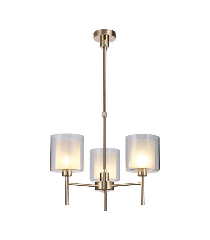 Baldwin 54cm Telescopic/Semi Flush 3 x G9 French Gold/Frosted/Clear Type H Shade-1