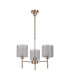 Baldwin 54cm Telescopic/Semi Flush 3 x G9 French Gold/Frosted/Clear Type H Shade-4
