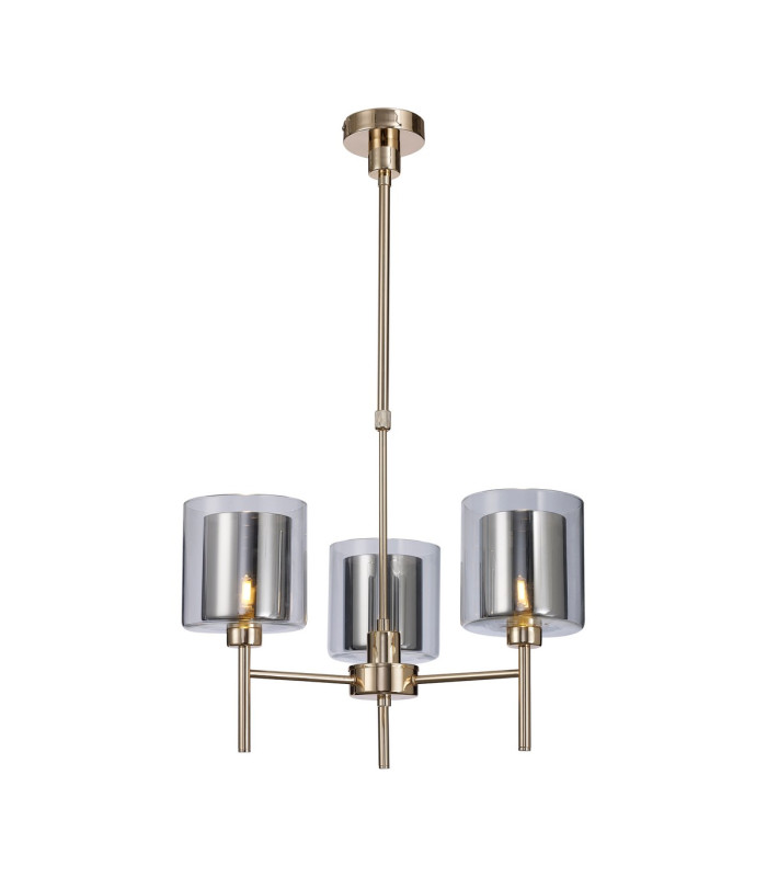 Baldwin 54cm Telescopic/Semi Flush 3 x G9 French Gold/Chrome/Clear Type H Shade-1
