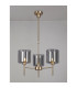 Baldwin 54cm Telescopic/Semi Flush 3 x G9 French Gold/Chrome/Clear Type H Shade-3
