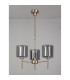 Baldwin 54cm Telescopic/Semi Flush 3 x G9 French Gold/Chrome/Clear Type H Shade-11