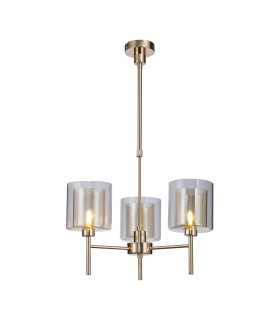 Baldwin 54cm Telescopic/Semi Flush 3 x G9 French Gold/Cognac/Clear Type H Shade-1