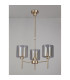 Baldwin 54cm Telescopic/Semi Flush 3 x G9 French Gold/Cognac/Clear Type H Shade-11