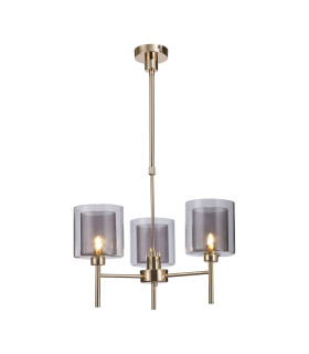 Baldwin 54cm Telescopic/Semi Flush 3 x G9 French Gold/Smoked/Clear Type H Shade-1