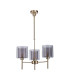 Baldwin 54cm Telescopic/Semi Flush 3 x G9 French Gold/Smoked/Clear Type H Shade-4