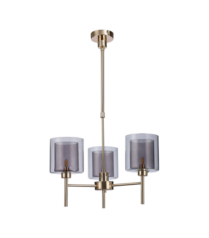 Baldwin 54cm Telescopic/Semi Flush 3 x G9 French Gold/Smoked/Clear Type H Shade-4