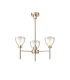 Baldwin 48cm Telescopic/Semi Flush Curved Cone Glass (U) 3 Light G9 French Gold/Iridescent/Opal-1