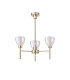 Baldwin 48cm Telescopic/Semi Flush Curved Cone Glass (U) 3 Light G9 French Gold/Iridescent/Opal-4