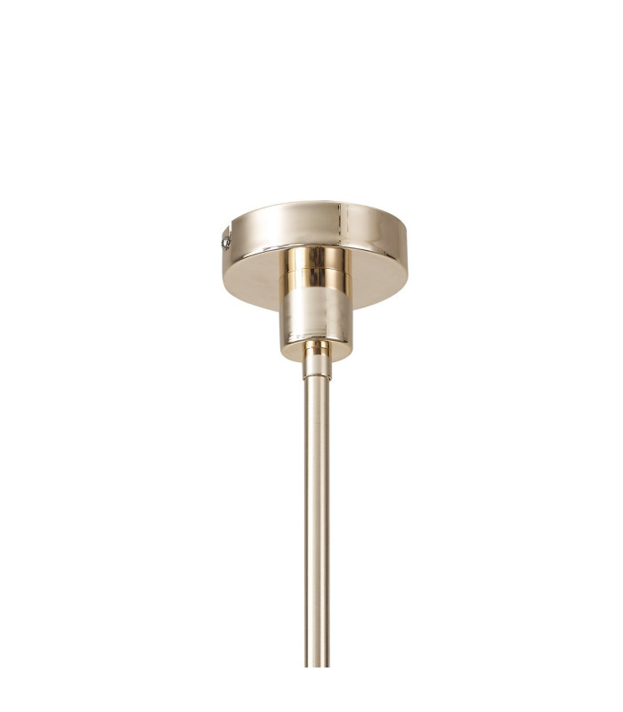 Baldwin 48cm Telescopic/Semi Flush Curved Cone Glass (U) 3 Light G9 French Gold/Iridescent/Opal-5