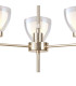 Baldwin 48cm Telescopic/Semi Flush Curved Cone Glass (U) 3 Light G9 French Gold/Iridescent/Opal-6