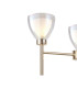 Baldwin 48cm Telescopic/Semi Flush Curved Cone Glass (U) 3 Light G9 French Gold/Iridescent/Opal-7