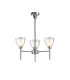 Baldwin 48cm Telescopic/Semi Flush Curved Cone Glass (U) 3 Light G9 Polished Chrome/Iridescent/Opal-1