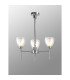 Baldwin 48cm Telescopic/Semi Flush Curved Cone Glass (U) 3 Light G9 Polished Chrome/Iridescent/Opal-3