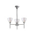 Baldwin 48cm Telescopic/Semi Flush Curved Cone Glass (U) 3 Light G9 Polished Chrome/Iridescent/Opal-4