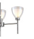 Baldwin 48cm Telescopic/Semi Flush Curved Cone Glass (U) 3 Light G9 Polished Chrome/Iridescent/Opal-7