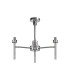 Baldwin 48cm Telescopic/Semi Flush Curved Cone Glass (U) 3 Light G9 Polished Chrome/Iridescent/Opal-9