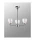 Baldwin 48cm Telescopic/Semi Flush Curved Cone Glass (U) 3 Light G9 Polished Chrome/Iridescent/Opal-14