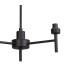Baldwin 48cm Telescopic Pendant Curved Cone Glass (U) 3 Light G9 Satin Black/Iridescent/Opal-7