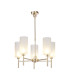 Baldwin 60cm Telescopic/Semi Flush 5 x G9 French Gold/Frosted Type A Shade-1