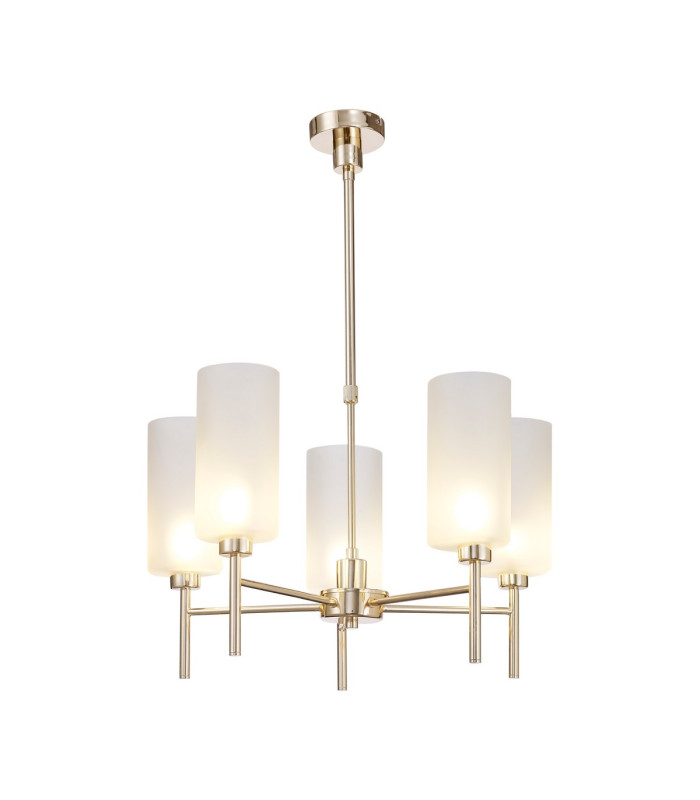 Baldwin 60cm Telescopic/Semi Flush 5 x G9 French Gold/Frosted Type A Shade-1