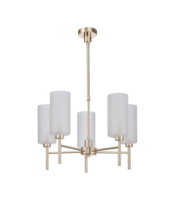 Baldwin 60cm Telescopic/Semi Flush 5 x G9 French Gold/Frosted Type A Shade-4