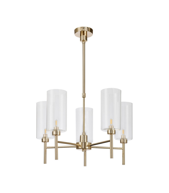Baldwin 60cm Telescopic/Semi Flush 5 x G9 French Gold/Clear Type A Shade-4