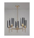Baldwin 60cm Telescopic/Semi Flush 5 x G9 French Gold/Chrome Type A Shade-3
