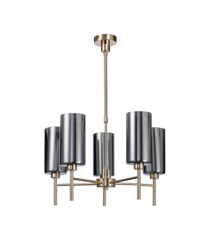 Baldwin 60cm Telescopic/Semi Flush 5 x G9 French Gold/Chrome Type A Shade-4