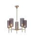 Baldwin 60cm Telescopic/Semi Flush 5 x G9 French Gold/Smoked Type A Shade-1