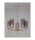 Baldwin 60cm Telescopic/Semi Flush 5 x G9 French Gold/Smoked Type A Shade-3