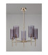 Baldwin 60cm Telescopic/Semi Flush 5 x G9 French Gold/Smoked Type A Shade-11