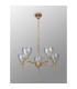 Baldwin 58cm Telescopic/Semi Flush Curved Cone Glass (U) 5 Light G9 French Gold/Iridescent/Opal-15