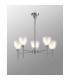 Baldwin 58cm Telescopic/Semi Flush Curved Cone Glass (U) 5 Light G9 Polished Chrome/Iridescent/Opal-3