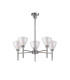 Baldwin 58cm Telescopic/Semi Flush Curved Cone Glass (U) 5 Light G9 Polished Chrome/Iridescent/Opal-4