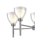 Baldwin 58cm Telescopic/Semi Flush Curved Cone Glass (U) 5 Light G9 Polished Chrome/Iridescent/Opal-7