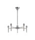 Baldwin 58cm Telescopic/Semi Flush Curved Cone Glass (U) 5 Light G9 Polished Chrome/Iridescent/Opal-8